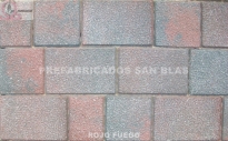 Adoquin Holanda multiformato abujardado ROJO FUEGO.